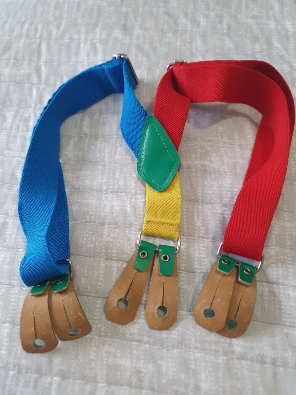 Vintage Levi’s Kids Primary Colorblock Suspenders – Rare Retro 80s/90s